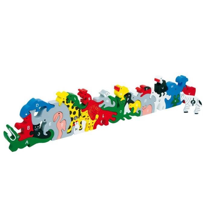 Small foot company - 2841 - Puzzle En Bois - Animaux - Lettres Et Nombres