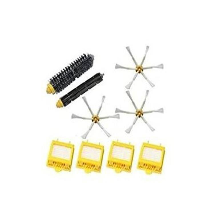 STOEX® filtres Hepa Brosse à poils Souple Brosse 6 armées côté brosse pour aspirateur iRobot Roomba série 700 760 770 780 790