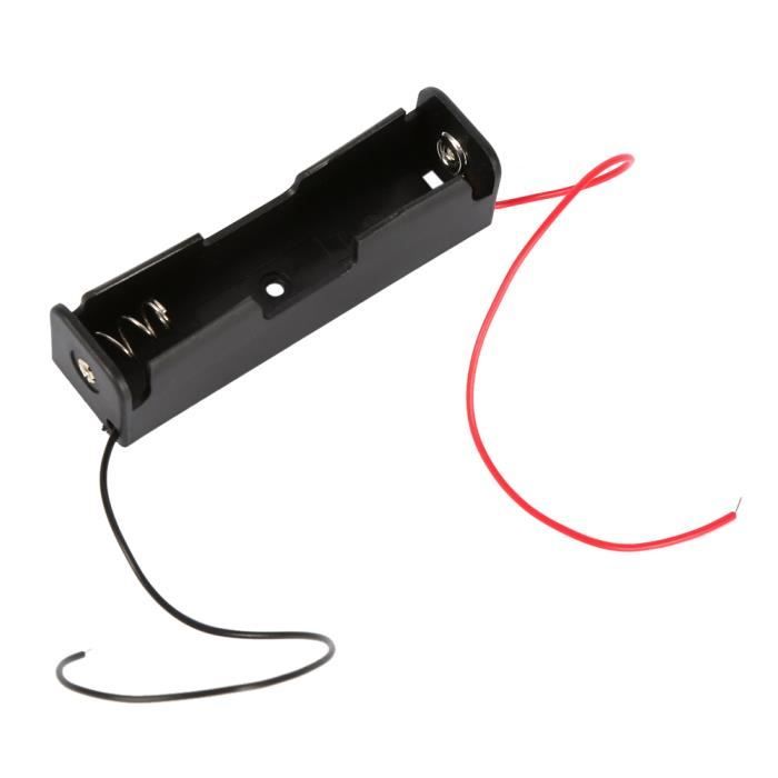 Batterie stockage boîtier plastique pour 1 x 18650 boîte support avec fil conduit