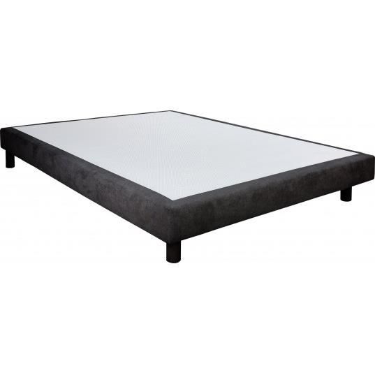 Sommier coffre 180 x 200 cm king size Noir - Avec pieds - HESTIA de Ysmée