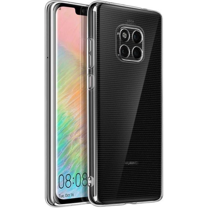 Coque Huawei Mate 20 Pro Coque Protection Silicone Souple Ultra-fine Transparent Blanc