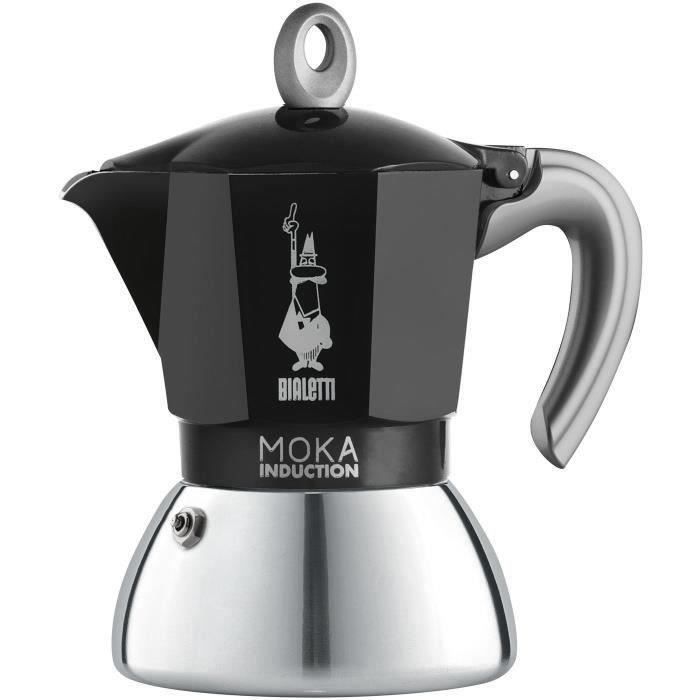 BIALETTI Cafetière induction Moka 4 tasses noire nouvelle version