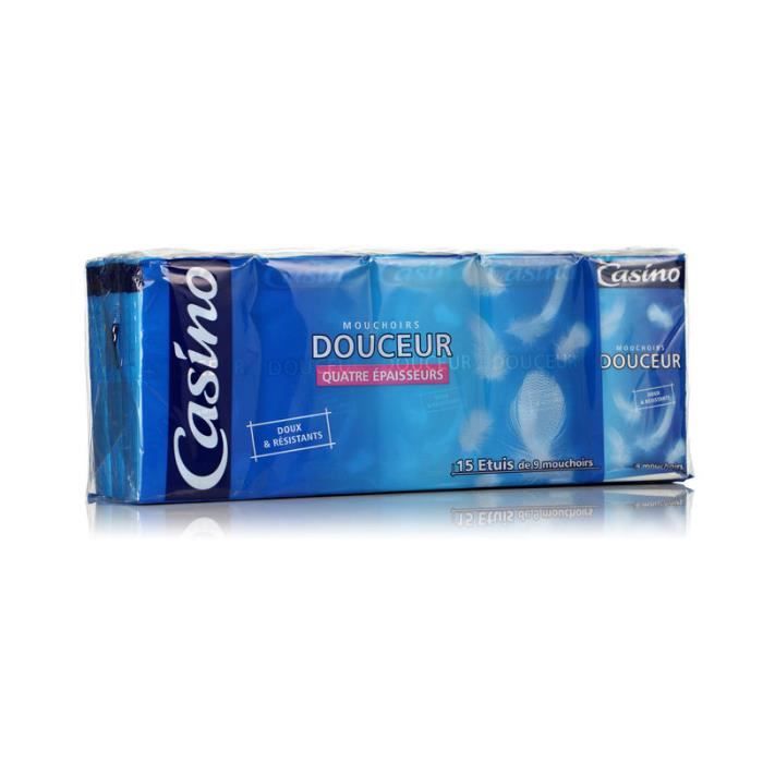 Mouchoirs Douceur 4 épaisseurs 15x9