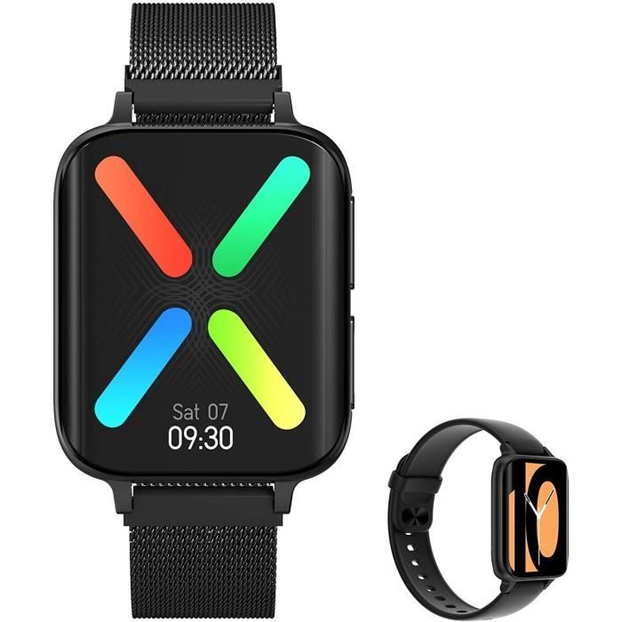 Montre connectée pour Homme Femmes Enfant Smartwatch Sport Montre Intelligente Etanche Trackers d'Activité pour iPhone Android avec