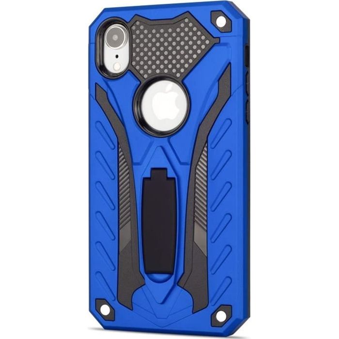 Coque pour iPhone XR, Antichoc TPU+PC Cas Anti-Rayures Couverture Arrière d'orW8633