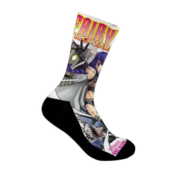 Chaussettes de sport imprimées antidérapantes all-match Fairy Tail - 100 Years Quest T06 pour hommes et femmes