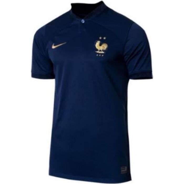 Nouveau Maillot Homme Equipe de France de Football Domicile Coupe du Monde 2022