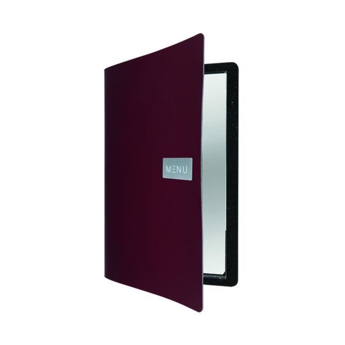Protège-menu cuir bordeaux ROYAL 0,5 Cuir
