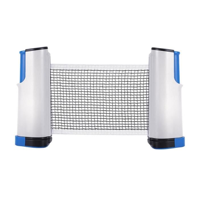 Filet de Tennis de Table Rétractable pour Ping-Pong 190cm gris et bleu--Rose Vie