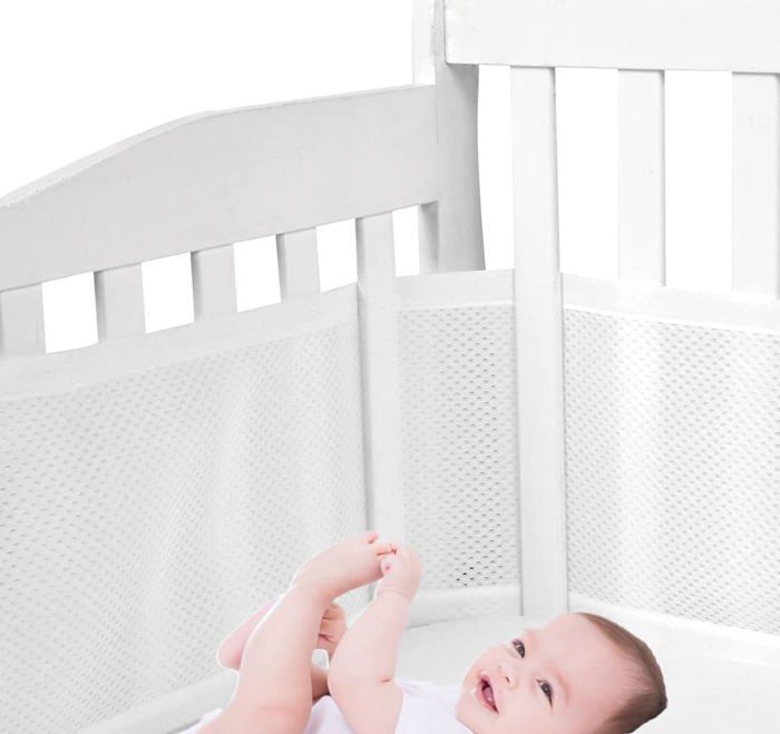 Vicloon Tours De Lit Bébé,Tour De Lit Respirant Doublure En Maille 3D