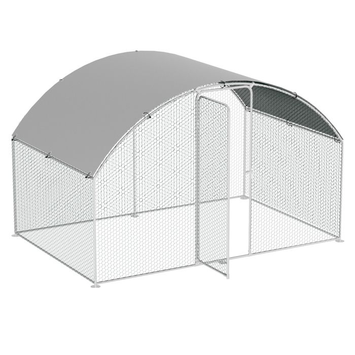 Comparer les prix de Bettizia Enclos poulailler grillagé 3x2 M avec porte latérale et toit dôme 6 m² toit voûté