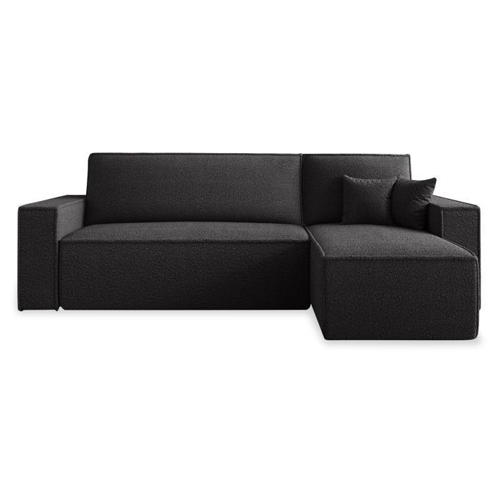 Canapé dangle convertible réversible Lorenzo Bouclette Noir Canapé dangle convertible réversible Lorenzo Bouclette Noir
