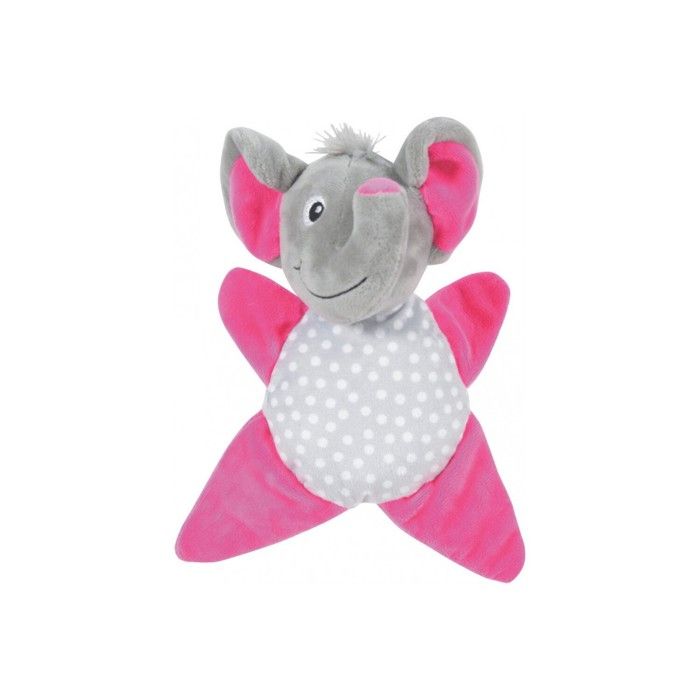 Jouet Peluche Ines Toudoux. Eléphant Gris. 18 X 22 X 9 Cm. Pour Chien. Zolux