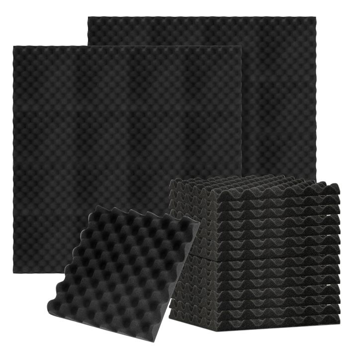Panneaux Isolation Acoustique - Mousse Caoutchouc - 100x50x1 Cm - Autocollant - Pour Studio, Bureau - 3