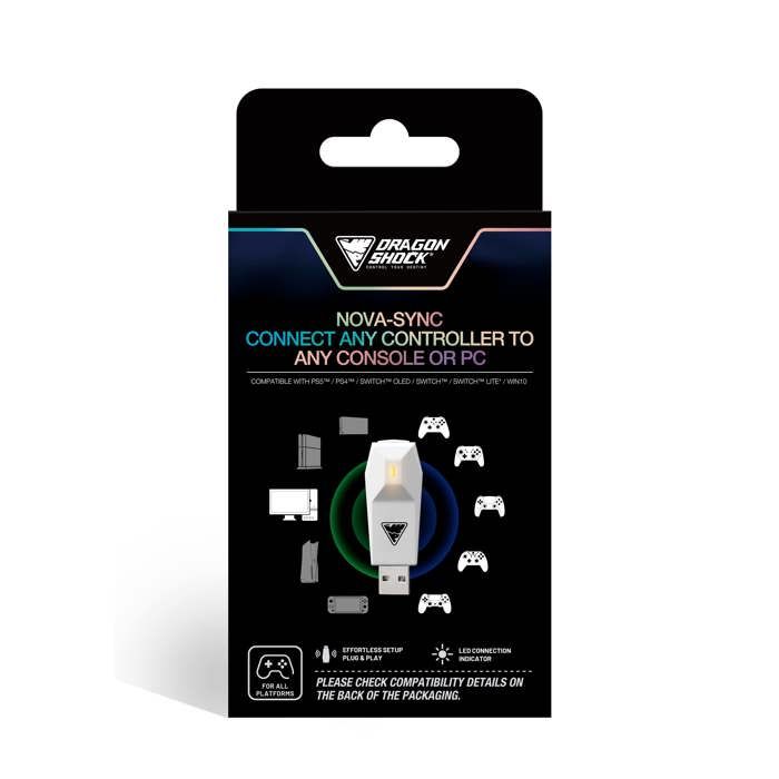Adaptateur DragonShock Nova Sync Sans fil Compatible PS5 Xbox Switch Design