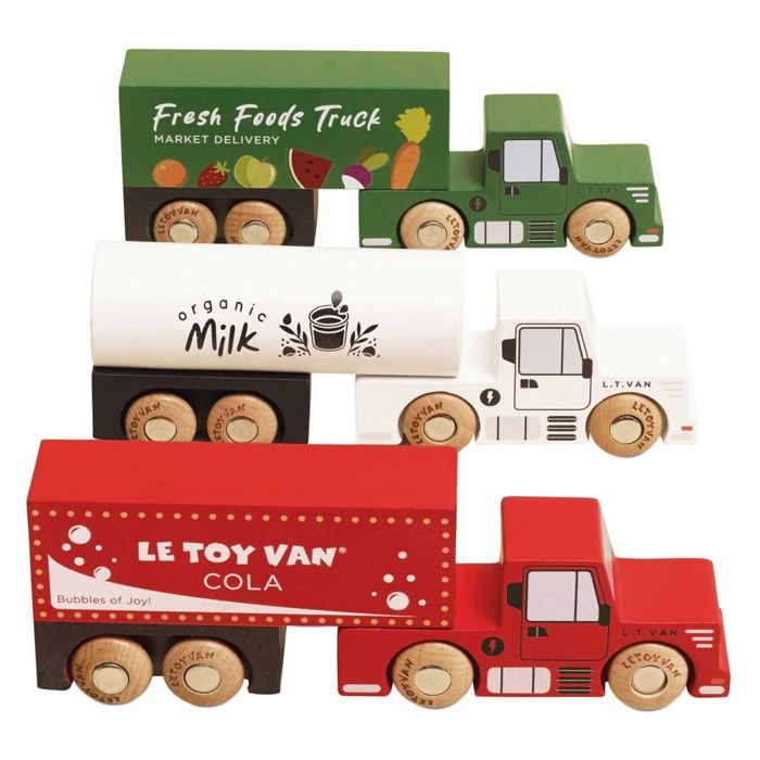 Garage en bois - LE TOY VAN - Garage des pompiers - 3 pièces - Bois