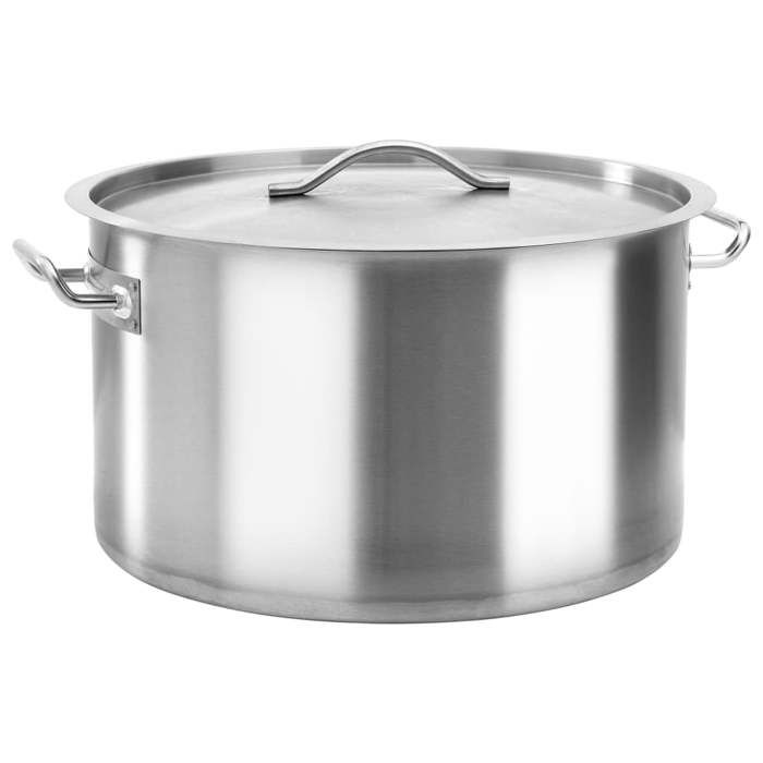 Marmite - vidaXL - 58 L - Acier inoxydable - Argent - 50x30 cm