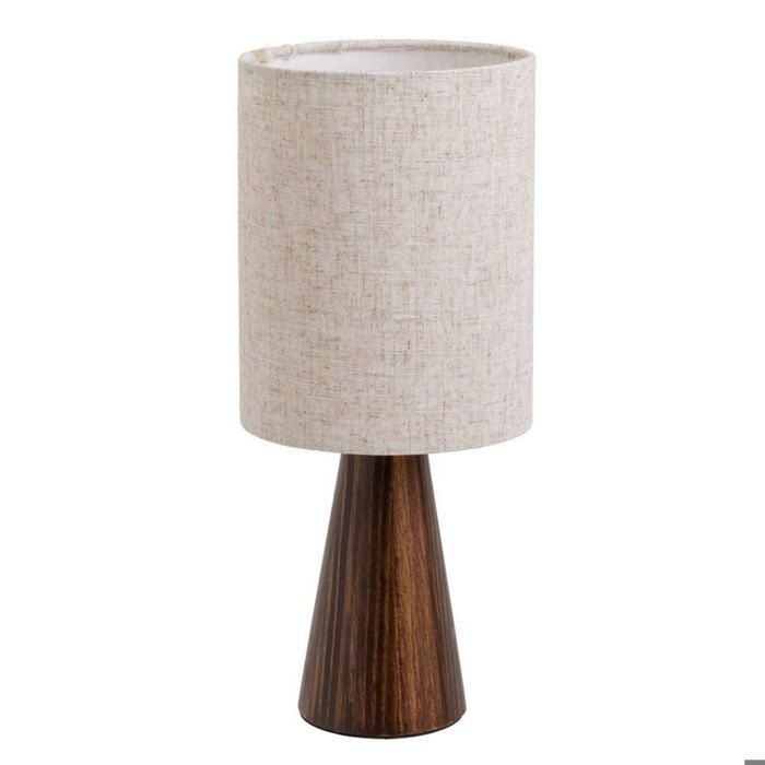Lampe en bois Unimasa avec abat-jour en lin  16 × 16 × 37 cm