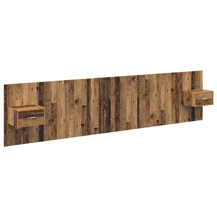 Tête de lit avec armoire - vidaXL - Bois ancien - Bois dingénierie - 337x325x80 cm - Rangement moderne