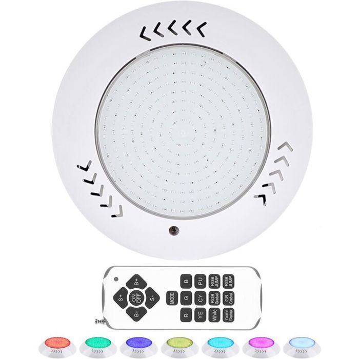 Lampe projecteur piscine RGB - ZOR® - 18W - LED submersible - Étanche IP68 - Télécommande - 16 modes de couleur Lampe projecteur piscine RGB - ZOR® - 18W - LED submersible - Étanche IP68 - Télécommande - 16 modes de couleur
