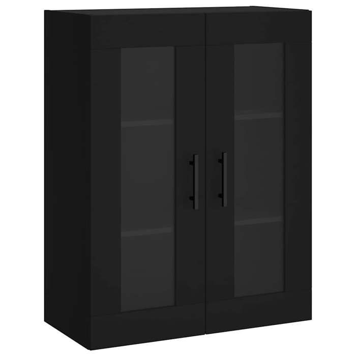ABOTT@Cabinet de salon/chambre/Cuisine - KENNETH - Armoire murale noir 695x34x90cm - 521917