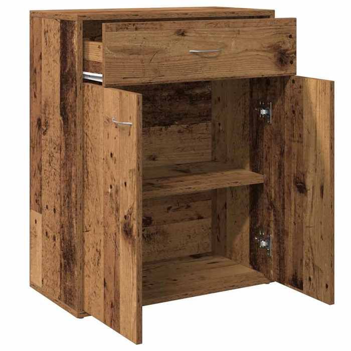 89576 Commode salon/BUFEET - MEUBLECHIC - avec stockage - Pour salon - vieux bois 60x30x75 cm bois dingénierie（Printemps/été solde