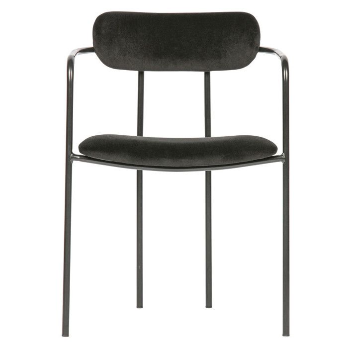 Chaise Salle à Manger Design - Meubles&Design - Chaise moderne en velours noir TILLY Chaise Salle à Manger Design - Meubles&Design - Chaise moderne en velours noir TILLY
