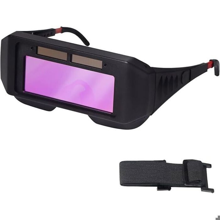 Lunettes de sécurité soudage LCD obscurcissement auto teinte réglable 2 capteurs pour TIG MIG MMA plasma Lunettes de sécurité soudage LCD obscurcissement auto teinte réglable 2 capteurs pour TIG MIG MMA plasma