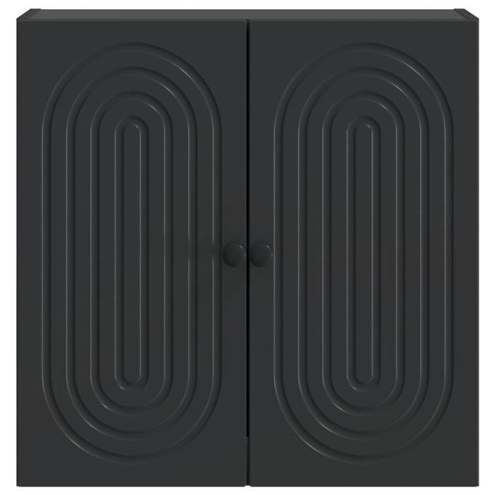 Armoire Murale - Armoire suspendue - pour cuisine - bois dingénierie - noir - 59x31x60 cm zyx52l225239
