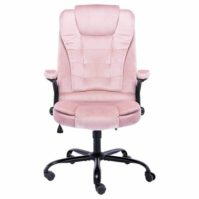 NEW Chaise de bureau Rose Velours fauteuil pivoter à 360 degrés_67668