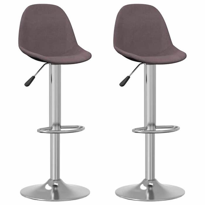 vidaXL Tabourets cuisine - Chaises de bar - lot de 2 - taupe tissu @325