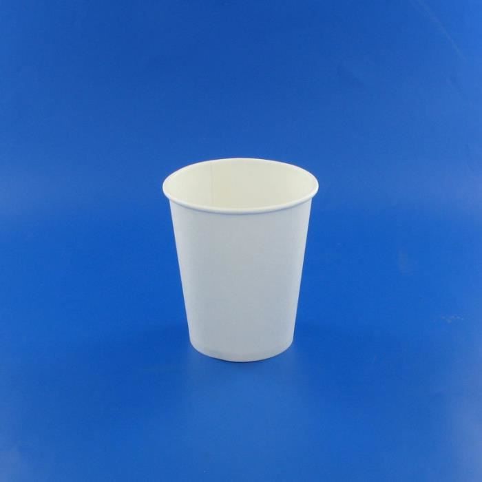 240 ml carton blanc couleur blanc biodégradable Virsus Lot de 100 gobelets en carton blanc pour eau 