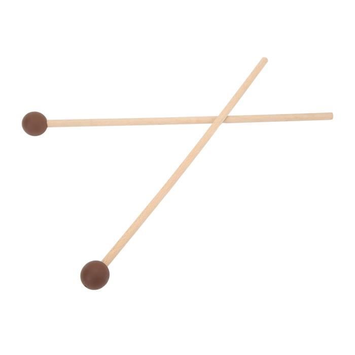 Paire Marteaux Maillet à Percussion Tête En Caoutchouc Manche En Bois
