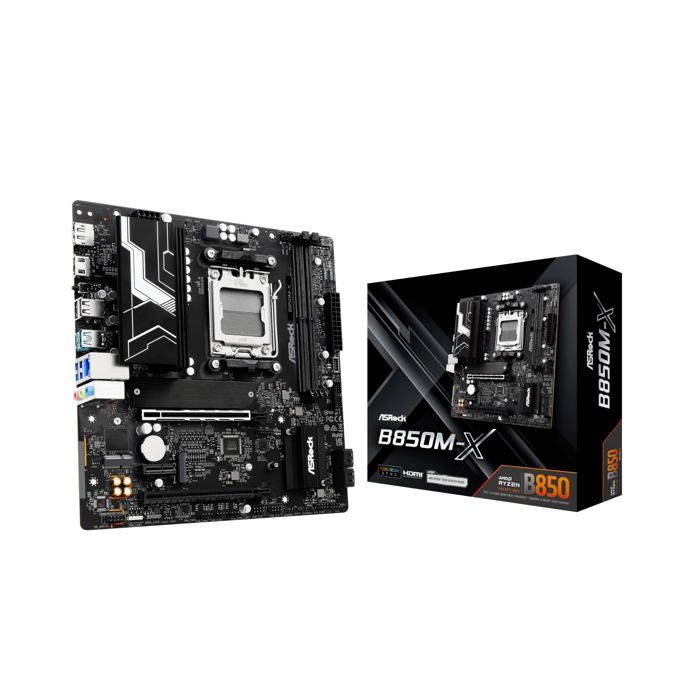 Carte Mère - ASROCK - B850M-X - Socket AM5 - Micro ATX - 1 Processeur Max
