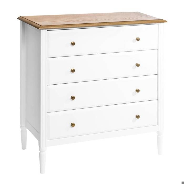 Commode Solen bois blanc 5 tiroirs - Atmosphera Créateur dintérieur Commode Solen bois blanc 5 tiroirs - Atmosphera Créateur dintérieur