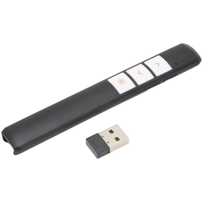 Clicker Présentation Multifonction Télécommande Présentation Sans Fil 2.4GHz - Pointeur Laser Rouge, Hyperliens, USB Laser Puntatore