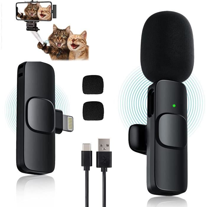 Micro Cravate Sans Fil pour iPhone PLUG-PLAY Microphone Système