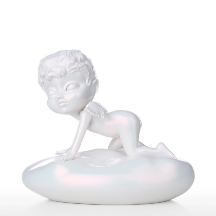 Tooarts Bebe Ange Statue Resine Sculpture Ange Blanc Statue Cameleon Peinture Cadeau Parfait Pour Enfant Anniversaire Ou Fete Des Achat Vente Statue Statuette Cdiscount