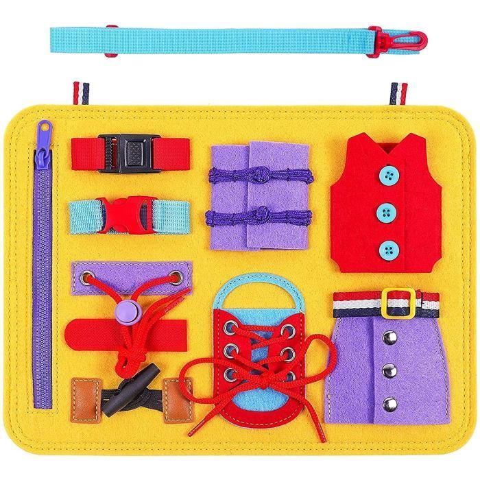 Sumtoco Busy Board, Jouet Enfant 2 Ans, Jeux Voiture Enfant Voyage Busy Board Montessori Age 1 An Livre Montessori 0 3 Ans Cadeau Fille 2 Ans Jeux Montessori 1 An Livre Bebe