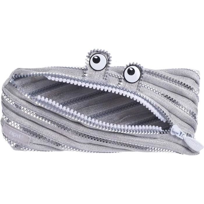 Trousse à Crayons ZIPIT Monster – Fermeture éclair Géante, Lavable – 23 X 15 Cm, Peut Contenir 60 Stylos