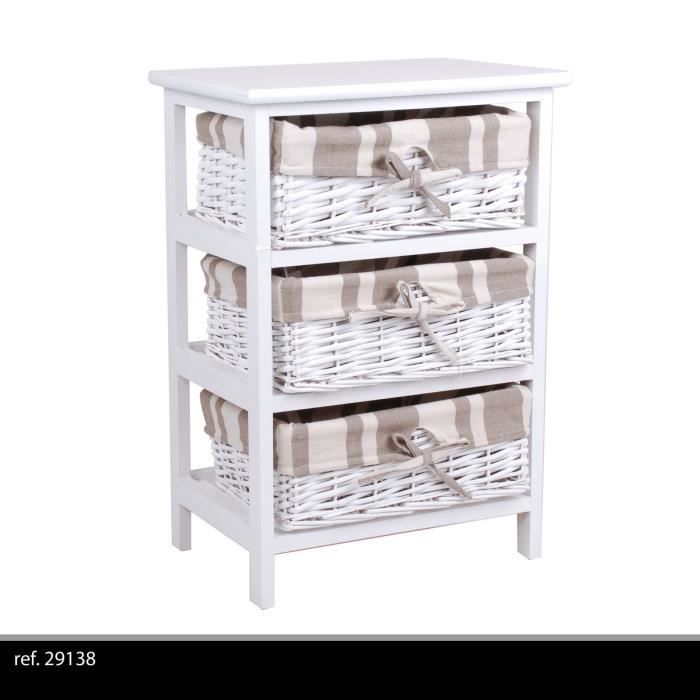 Etagere Bois Salle De Bain Panier Osier Armoire Achat Vente