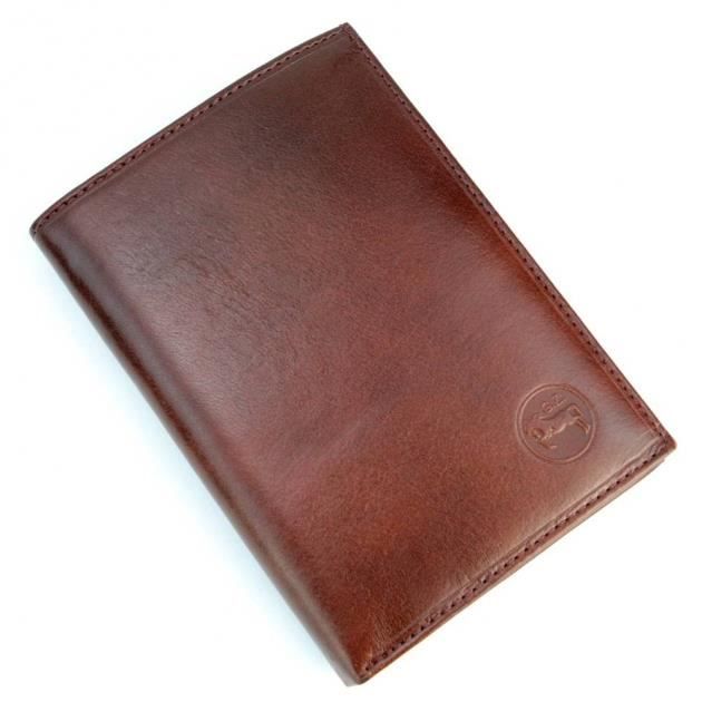 Porte-carte portefeuille deux volets en cuir portefeuille