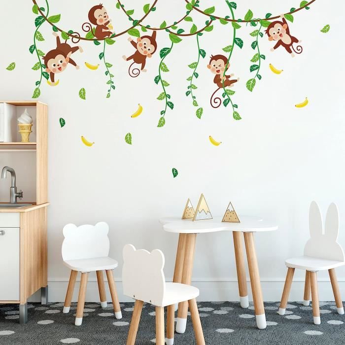 Sticker mural Singe - Sticker A moi Etiquette & Autocollant