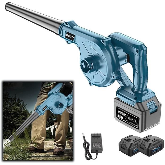 Souffleur à Feuilles Sans Fil Blumway 21V - 2 Batteries, 24000 Tr/min, Pour Jardin, Pelouse, Dépoussiérage