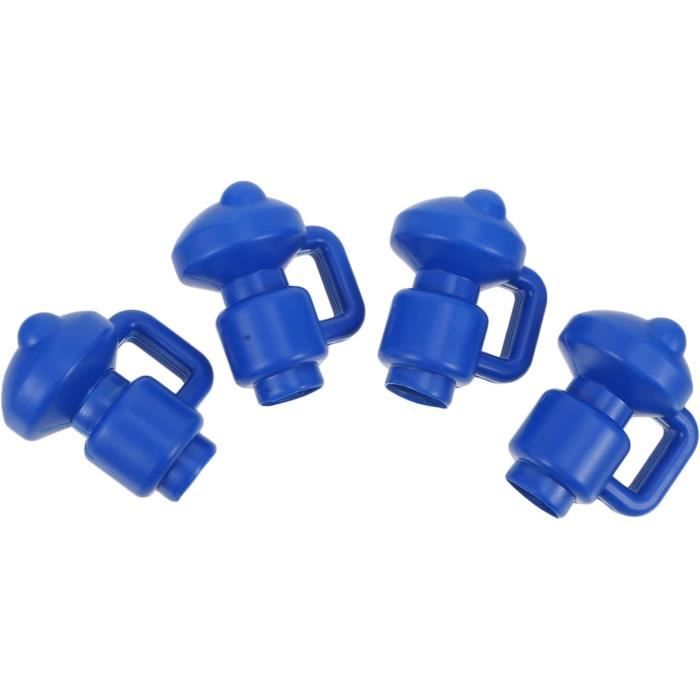 6 Bouchons De Tube Pour Trampoline HANABASS - Capuchons De Protection Bleus Pour Poteaux De Filet, Fixation Sécurisée
