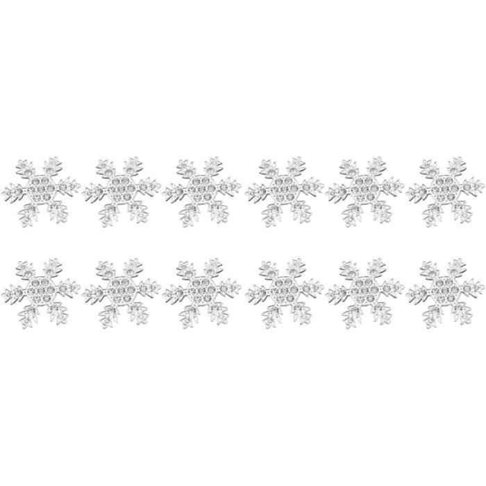 12 Pièces Ronds De Serviette De Noël, Argent Porte-Serviettes