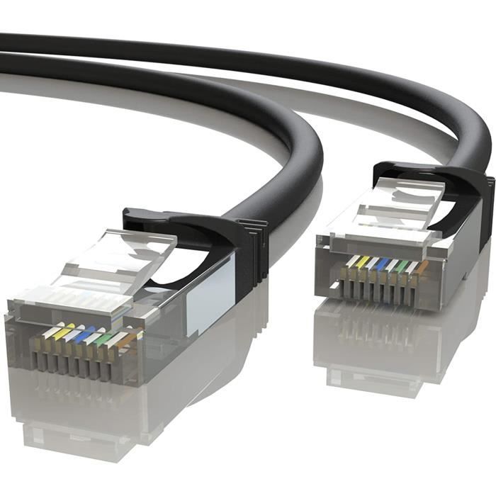 Mr. Tronic Câble Ethernet 15m, Reseau LAN Cable Ethernet Cat 6