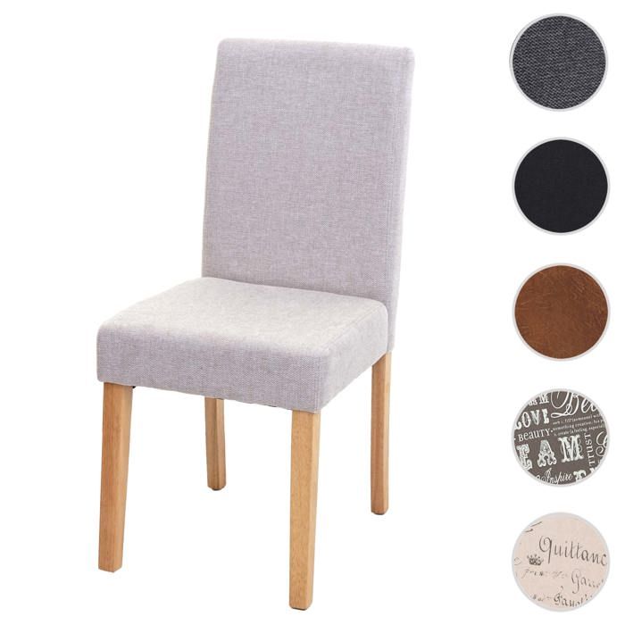 Chaise de repas Littau chaise de cuisine tissu/textile ~ crème-beige pieds clairs Chaise de repas Littau chaise de cuisine tissu/textile ~ crème-beige pieds clairs