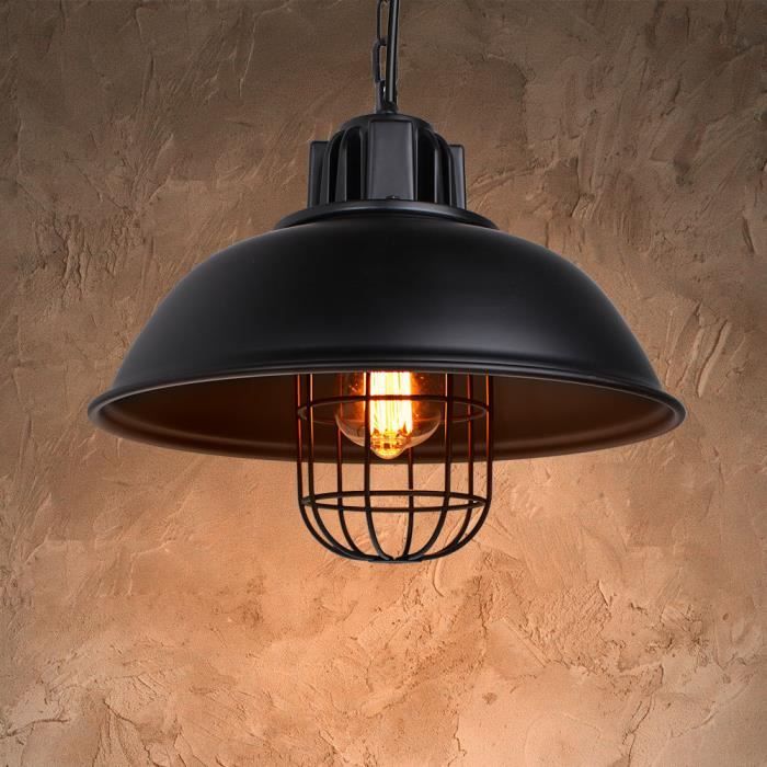 Vintage Lumière Pendentif Plafond Abat-jour industriel lustre lumière Rétro Métal Lampe 