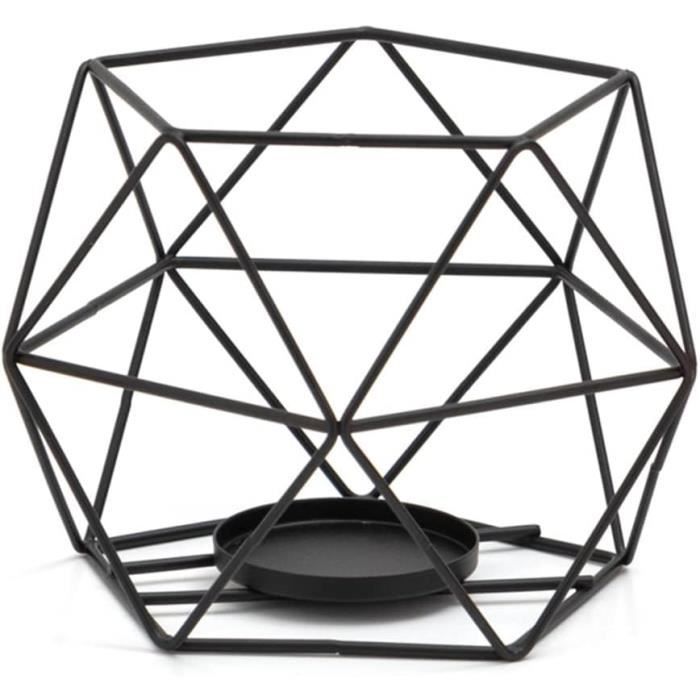Bougeoir Double Conique Sculptural Bloomingville - Noir, Résine, 21,6 X 6,3 X 15,9 Cm - 6